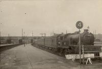 Waverley-Stirling train at Stirling. V 2.6.2T 67650.<br><br>[G H Robin collection by courtesy of the Mitchell Library, Glasgow 27/10/1951]