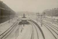 Muirhouse Junction. [Railscot note: date must be around New Year 1952.]<br><br>[G H Robin collection by courtesy of the Mitchell Library, Glasgow //]