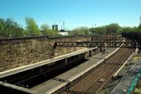 High Street station looking east. The NBRs High Street goods yard was on the left and the G&SWRs College goods was on the right.<br><br>[Ewan Crawford 05/05/2006]