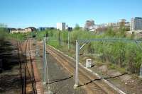 High Street East Junction (now High Street Junction) looking west. Left to right; CGU line, College goods (closed), GCDR and High Street Goods (closed). High Street goods is being redeveloped.<br><br>[Ewan Crawford 05/05/2006]