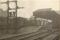 At Bridgeton Cross. V.1. 2.6.2T 67676. Last train Bridgeton Cross to Kilsyth via Maryhill.<br><br>[G H Robin collection by courtesy of the Mitchell Library, Glasgow 31/03/1951]
