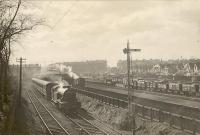 67631 running round. 67619 at other platform. Whiteinch (Victoria Park) 27.3.51 - closed 31.3.51.<br><br>[G H Robin collection by courtesy of the Mitchell Library, Glasgow 27/03/1951]