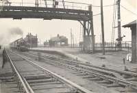 Glasgow - Coalburn train stopping at Newton. 2.6.4T 42164.<br><br>[G H Robin collection by courtesy of the Mitchell Library, Glasgow 11/06/1953]