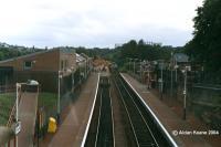 Looking west at Maryhill. The pointwork for Maryhill Park Junction was being installed as part of the Maryhill-Anniesland re-opening.<br><br>[Aidan Keane /09/2004]