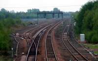 Cadder Marshalling Yard looking west. This yard is being worked on.<br><br>[Ewan Crawford 12/05/2006]