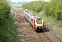 A southbound Voyager on the Settle and Carlisle line on Saturday 6 May 2006, photographed passing the junction for the British Gypsum plant at Kirkby Thore.<br><br>[John Furnevel 06/05/2006]