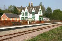 Frosterley station looking west towards Stanhope in May 2006. The beautifully refurbished station building is now in use as part of a large day nursery.<br><br>[John Furnevel 08/05/2006]