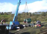 Unloading NCB No 29 at on 18 October at Shed 47, Lathalmond.<br><br>[Jan Littwin (Shed 47 Group) 18/10/2011]