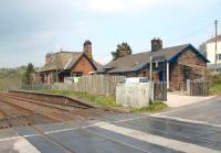 View over the level crossing at the closed Culgaith station looking north in May 2006. The former station masters cotttage is on the right.<br><br>[John Furnevel 06/05/2006]