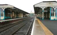 Hexham looking east through the station in May 2006.<br><br>[John Furnevel 07/05/2006]