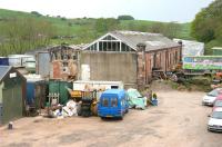 The old station site at Kirkby Stephen East looking west from the road bridge in May 2006<br><br>[John Furnevel 11/05/2006]