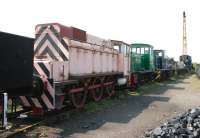 Interesting preservation lineup at Marley Hill in May 2006. The third locomotive in the lineup is Barclay DH 0-6-0 615/1977 [see image 25132]<br><br>[John Furnevel 09/05/2006]