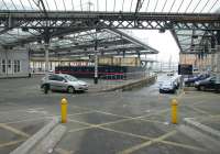 Looking through the arched entrance from Neville Street into the former goods and parcels area at the west end of Newcastle Central in 2006.<br><br>[John Furnevel 07/05/2006]