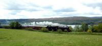 Steam train for Fort William passing the site of Faslane Platform near Shandon.<br><br>[Ewan Crawford 25/05/2006]