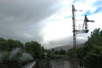 The empty Jacobite heads to Fort William at the start of the day ... in the rain.<br><br>[Ewan Crawford 28/05/2006]