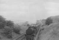 42057 climbs to Upper Greenock with Wemyss Bay train<br><br>[John Robin 13/08/1963]