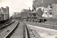 Class 2 4.4.0 40649 passing Saltmarket Junction with empty stock.<br><br>[G H Robin collection by courtesy of the Mitchell Library, Glasgow 11/06/1957]