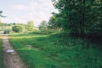 Remains of Jedfoot station looking towards Jedburgh.<br><br>[Clive Barlow 25/05/2006]