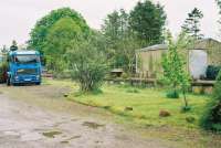 Coulter Station showing platform looking east towards Biggar.<br><br>[Clive Barlow 26/05/2006]