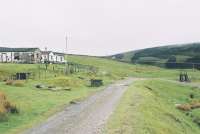 The site of Wanlockhead Station facing west towards the end of the line<br><br>[Clive Barlow 26/05/2006]