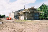 Piercebridge Goods Shed looking west towards Gainford and Barnard Castle. The line used to run to the right of the shed, which until recently was part of a haulage yard. It is now being converted into a house<br><br>[Clive Barlow 25/05/2006]