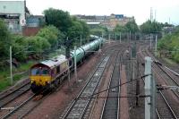 The Tuesdays only fuel empties from Riccarton, by Kilmarnock. This is the only regular train to use the line to Strathbungo other than ECSs.<br><br>[Ewan Crawford 20/06/2006]