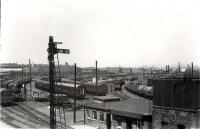 Carriage sidings at Larkfield Junction in the summer of 1962. Later the site of the now closed Gushetfaulds Freightliner depot.<br><br>[G H Robin collection by courtesy of the Mitchell Library, Glasgow 06/06/1962]