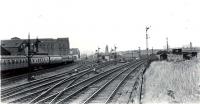 Looking north from Langside Junction.<br><br>[G H Robin collection by courtesy of the Mitchell Library, Glasgow 20/06/1962]