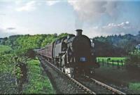 80130 at Thorntonhall with train from Gourock to East Kilbride<br><br>[John Robin 25/05/1965]