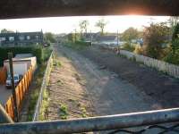 View looking to Alloa from the footbridge. The trackbed is looking good.<br><br>[Ewan Crawford 01/07/2006]