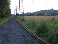 No doubt the Wallace Monument will feature in many photographs of the line re-opened. Looking west at Blackgrange.<br><br>[Ewan Crawford 01/07/2006]