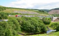 Northbound Voyager crossing Harthope Viaduct on 13 July 2006. The deck and other components of the viaduct had been replaced over the Easter holiday period.<br><br>[John Furnevel 13/07/2006]