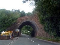 Disused bridge of the Ross and Ledbury Railway at Ledbury. The line was not completed to Ross but joined the Newent Railway to provide a Ledbury-Gloucester line. Now a walkway.<br><br>[Ewan Crawford 08/07/2006]