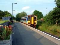 South-west bound single car Sprinter entering Cilmeri.<br><br>[Ewan Crawford 06/07/2006]