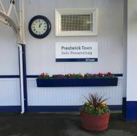 Splash of colour at Prestwick Town - see news item<br><br>[First ScotRail /11/2011]