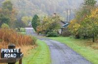 Looking north along the trackbed of the Peebles Railway on 7 October 2005 towards the former Thornielee station. [See image 35315]<br><br>[John Furnevel 07/10/2005]