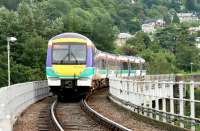 Glasgow - Dundee service crossing the Tay at Perth, view north in July 2006.<br><br>[John Furnevel 15/07/2006]