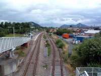 Welshpool looking north. The station was moved slightly east to accomodate a new main road to a site approximates the former easternmost platform and sidings.<br><br>[Ewan Crawford 10/07/2006]