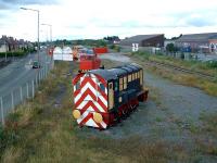 Several locomotives form a static exhibit to the north of Oswestry station. These are to the west of the line and former Cambrian Railways works.<br><br>[Ewan Crawford 10/07/2006]