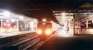A 303 in the dark at Dumbarton Central.<br><br>[Ewan Crawford //1988]